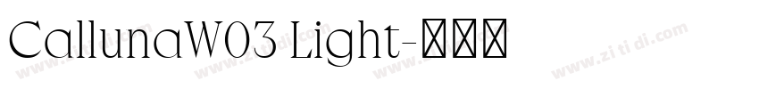 CallunaW03 Light字体转换
